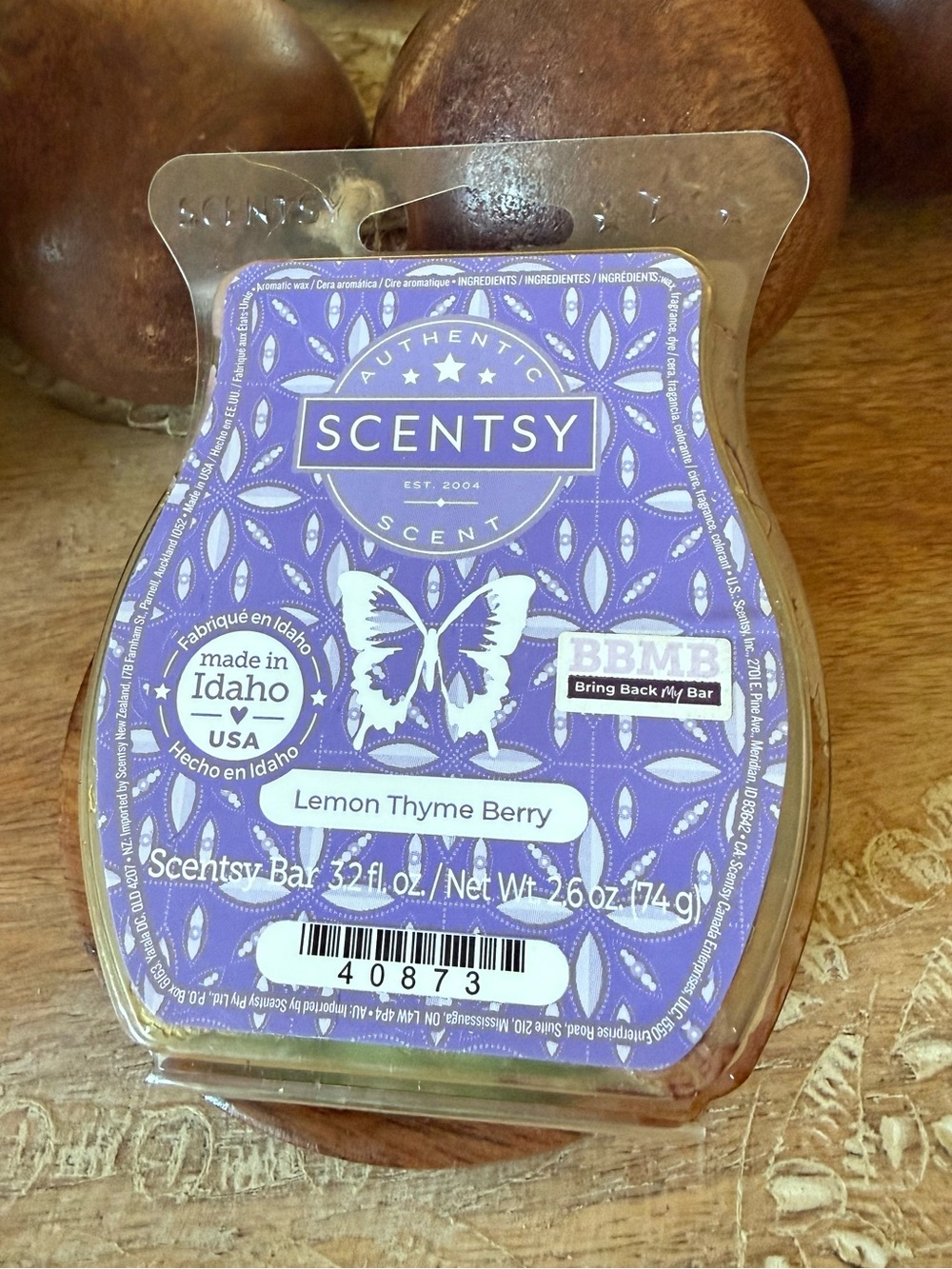 Retired Scentsy Lemon Thyme Berry Wax Melt Bar Aromatherapy Candles Scents